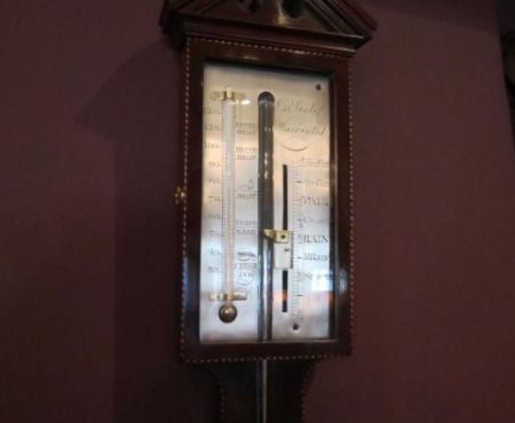 Superb Regency Inlaid Norwich Stick Barometer - Image 3