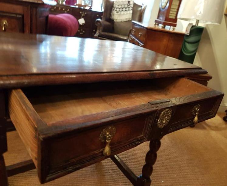 Antique George I Period Oak Side Table - Image 2