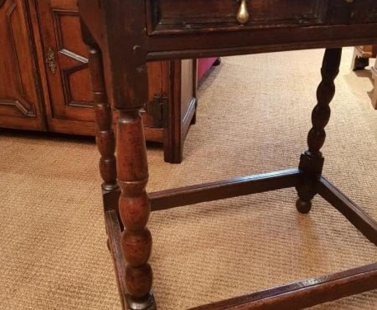 Antique George I Period Oak Side Table - Image 4