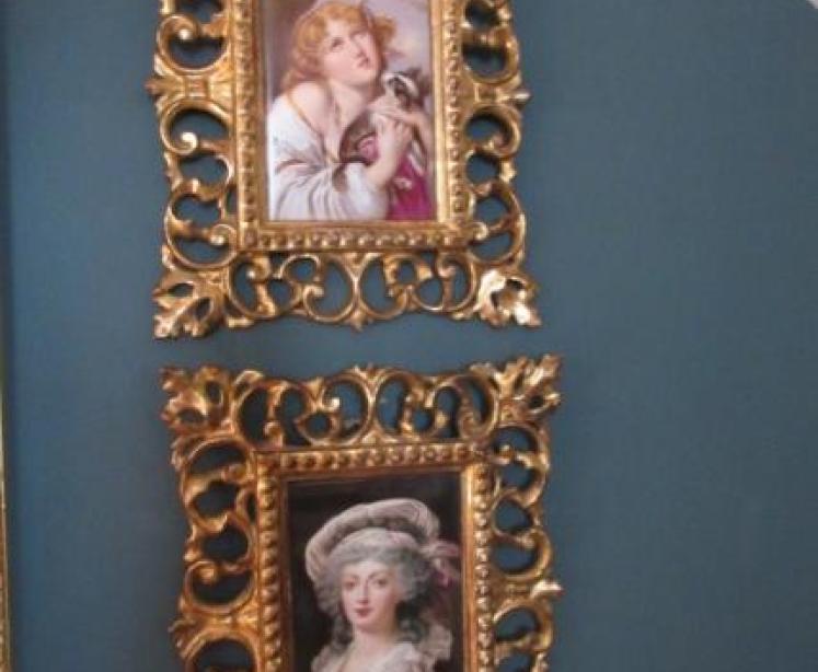 Pair of 19th Century Vienna Porcelain Plaques in Frames  - Image 1