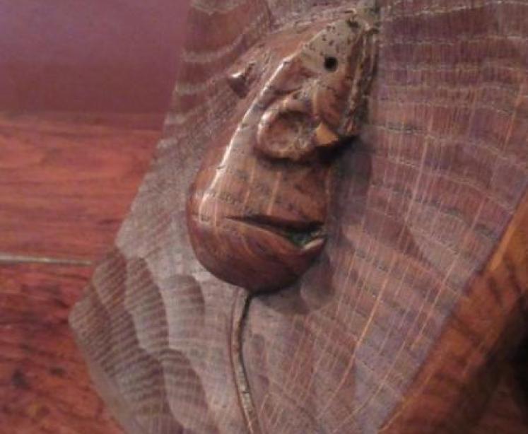 Pair of Mouseman Adzed Oak Bookends - Image 3