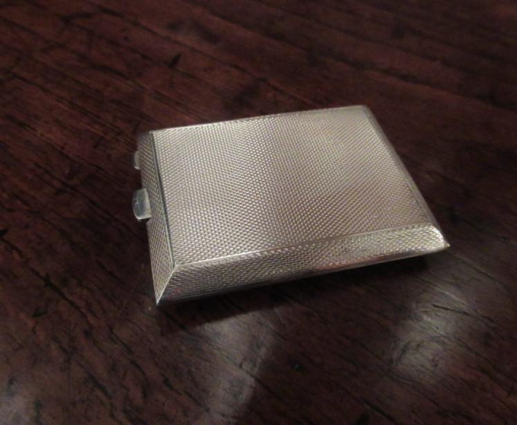 George V Period Silver & Pale Blue Enamel Card Case - Image 2