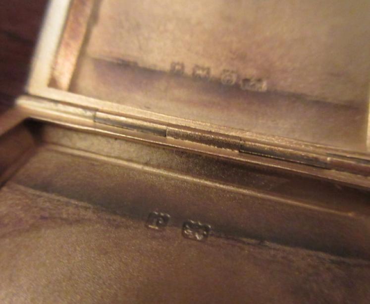 George V Period Silver & Pale Blue Enamel Card Case - Image 4