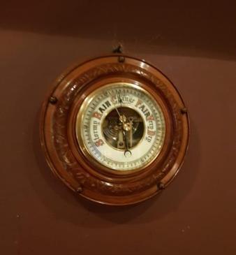 Antique Carved Mahogany Edwardian Barometer