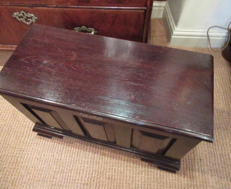 Small George II Style Antique Oak Coffer - Image 2