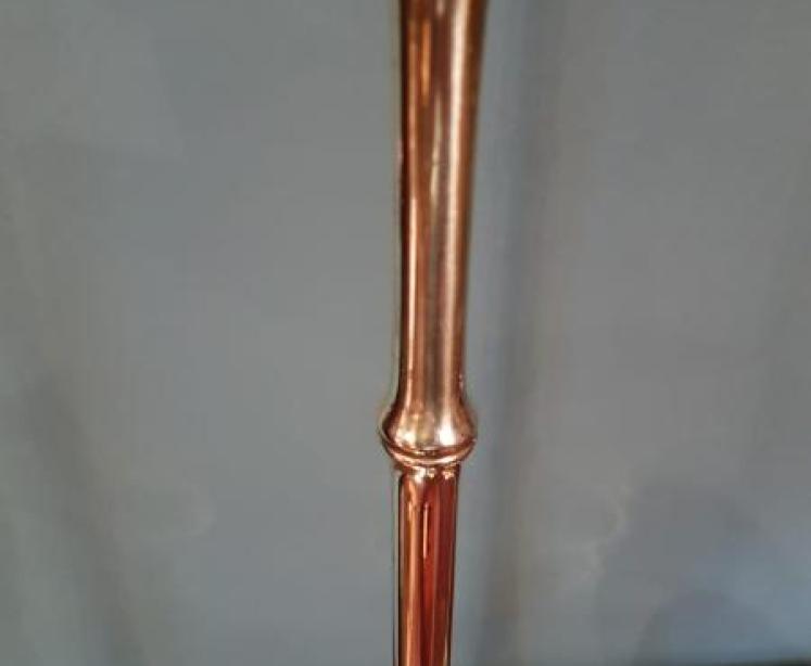Pair of Tall Mid Victorian Antique Brass Candlesticks - Image 3