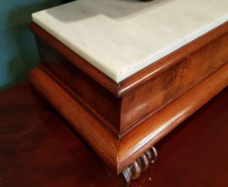 Unusual William IV Period Marble Topped Toilet Mirror - Image 5