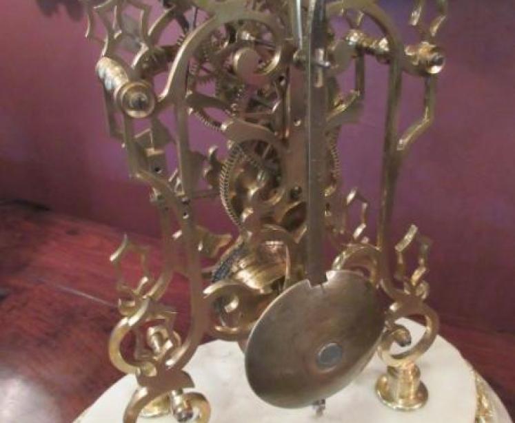 Superb Mid Victorian Single Fusee Skeleton Clock - Image 5