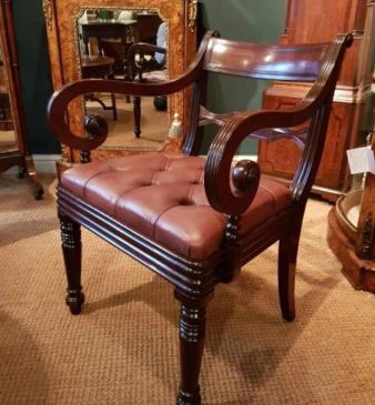 Antique Regency Period Mahogany Arm Chair
