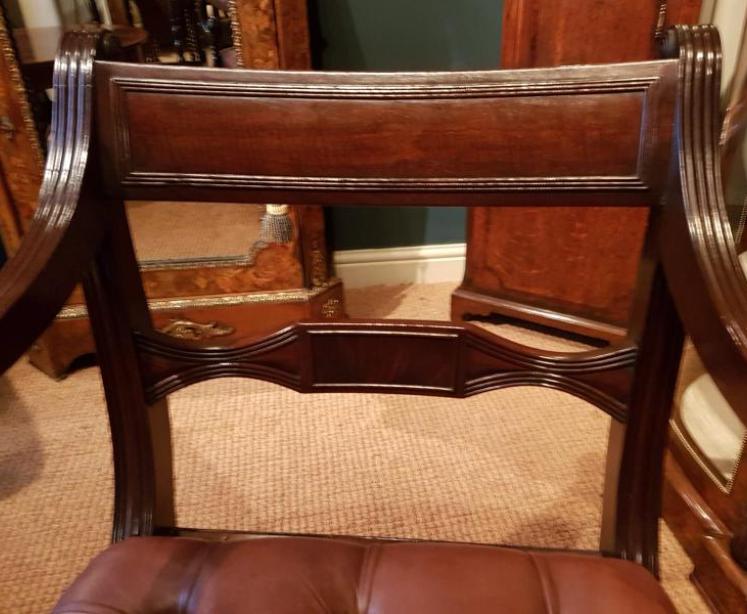 Antique Regency Period Mahogany Arm Chair - Image 4