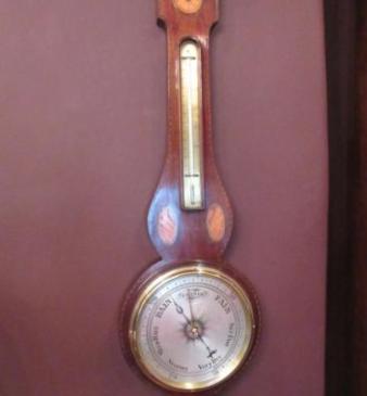 Top Quality Antique Sheraton Inlaid Banjo Barometer
