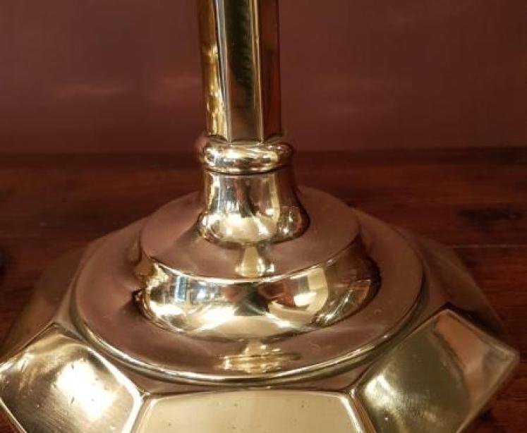 Superb Pair of Large Antique 20" Brass Candlesticks - Image 3