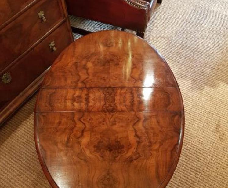Victorian Figured Walnut 'Baby' Sunderland Table - Image 3