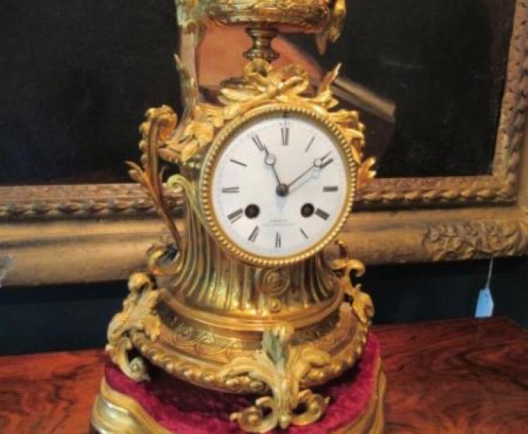 Fine Antique Ormolu Cased French Bell Striking Mantel Clock - Image 1