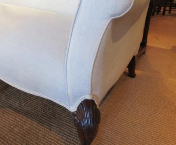 Superb 19th Century Upholstered Hump Back Sofa - Image 3