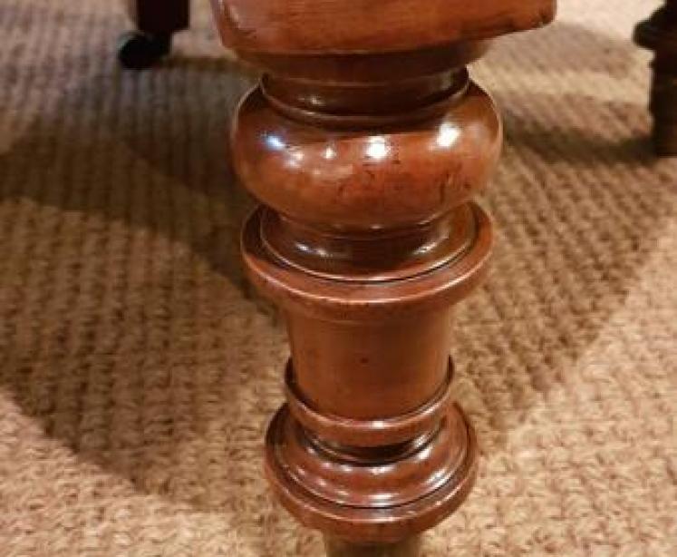 William IV Leather Library Armchair - Image 3