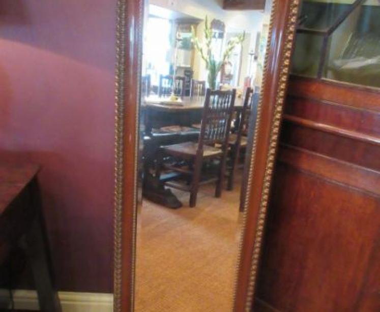 Antique Mahogany & Timber Gilt Dressing Mirror - Image 1