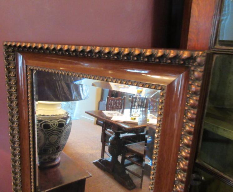 Antique Mahogany & Timber Gilt Dressing Mirror - Image 2