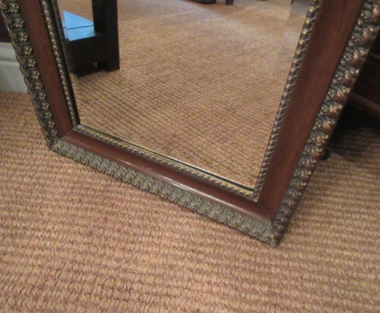 Antique Mahogany & Timber Gilt Dressing Mirror - Image 4