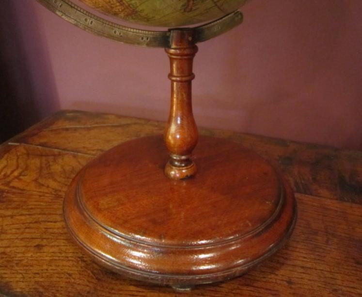 Rare Late Victorian 8" Plaster Terrestrial Globe - Image 3