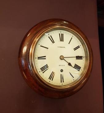 Antique Edwardian Period 8" Oak Cased Dial Clock