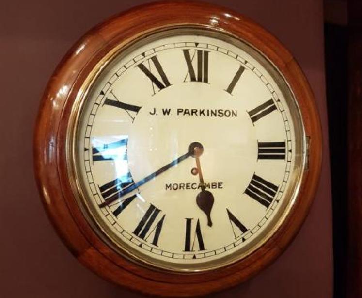 Antique Walnut English Dial Clock - Image 1