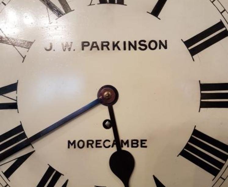 Antique Walnut English Dial Clock - Image 2