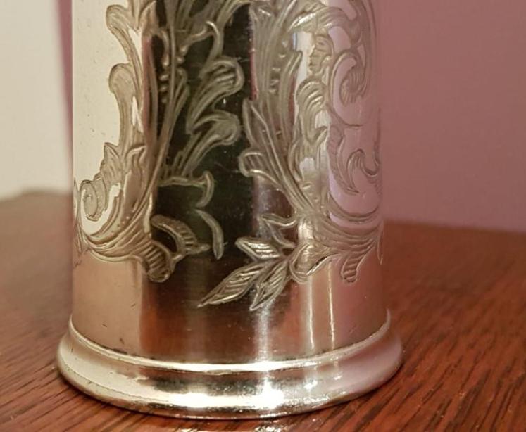 Engraved Silver Spirit Measure - Image 3