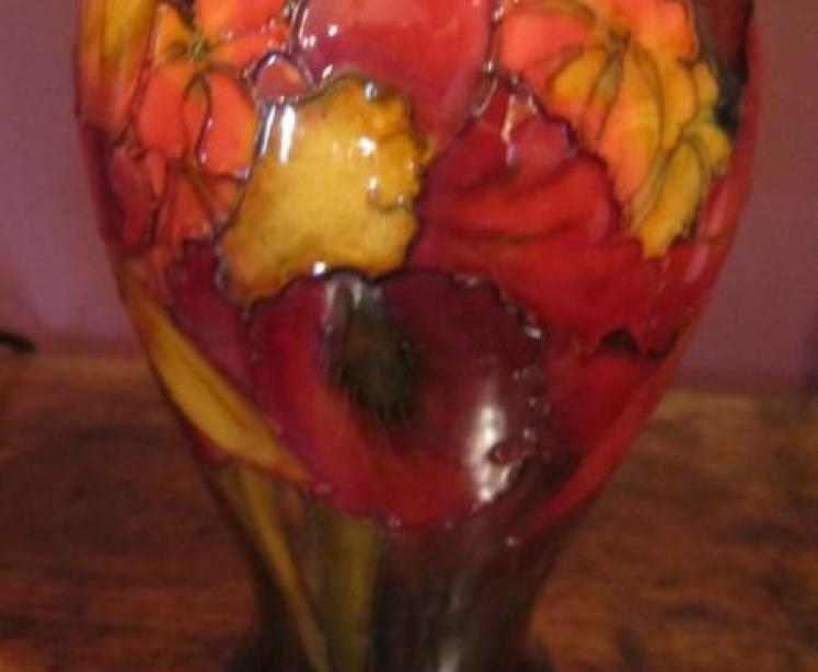 High Quality Moorcroft Flambe Orchid Vase - Image 3