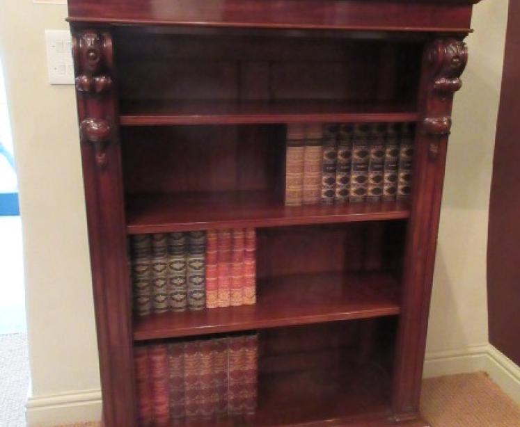 Top Quality Mid Victorian Mahogany Open Bookcase - Image 1