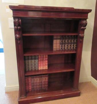 Top Quality Mid Victorian Mahogany Open Bookcase