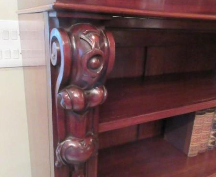 Top Quality Mid Victorian Mahogany Open Bookcase - Image 2