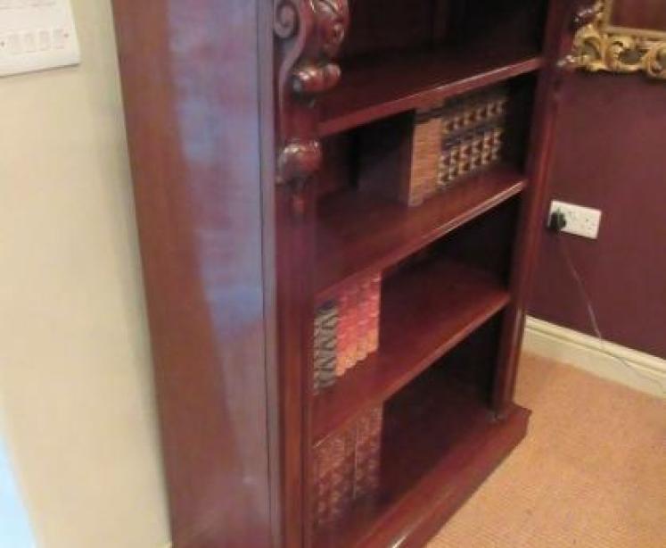 Top Quality Mid Victorian Mahogany Open Bookcase - Image 5