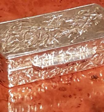 Embossed Silver Pill Box