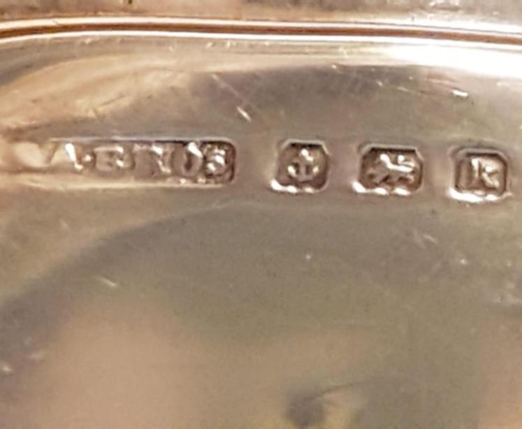 Antique Edwardian Silver Sliding Top Stamp Wallet - Image 4