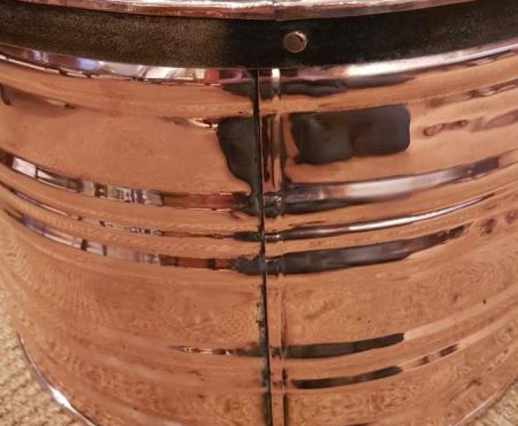 Antique Copper Country House Log Bin - Image 4