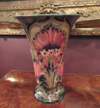 McIntyre Moorcroft Cornflower Flared Neck Vase