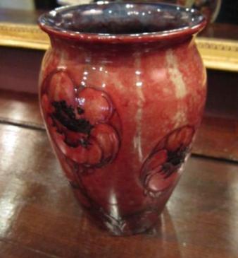 Rare Moorcroft Flambe Big Poppy Vase