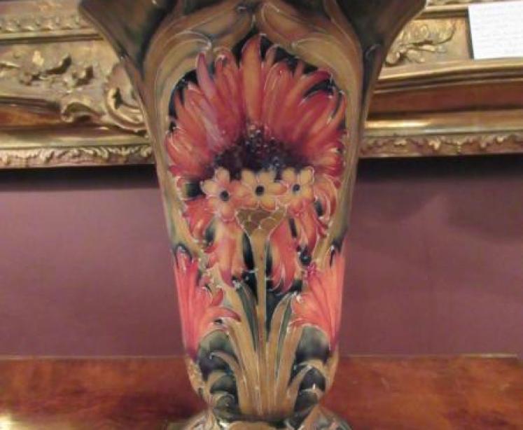 McIntyre Moorcroft Cornflower Flared Neck Vase - Image 5