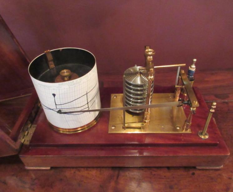 Antique Mahogany Cased Portable Barograph - Image 2