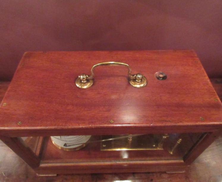 Antique Mahogany Cased Portable Barograph - Image 4