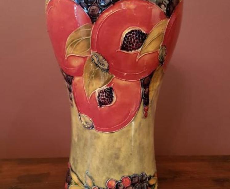Superb Early Moorcroft Ochre Ground Pomegranate Vase - Image 1