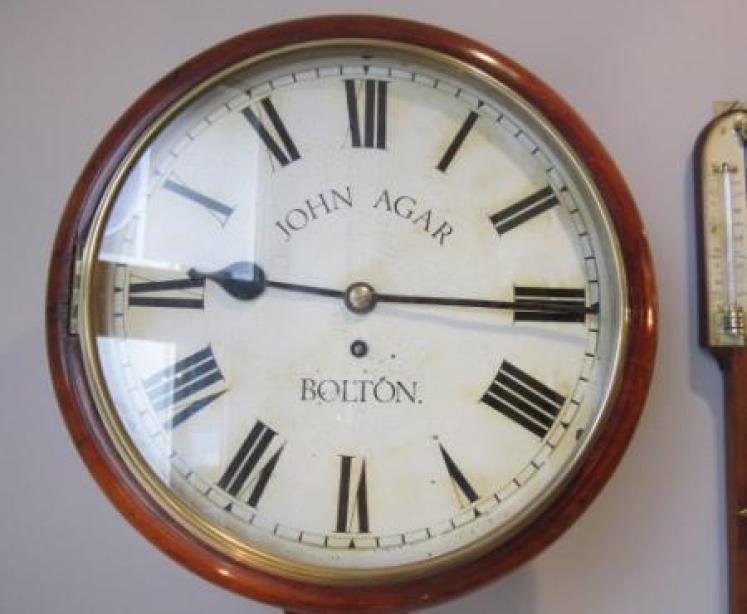 Fine Mid 19th Century Mahogany Fusee Wall Clock - Image 2