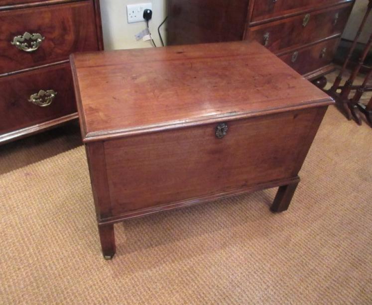 George III Period Antique Mahogany Silver Chest - Image 1