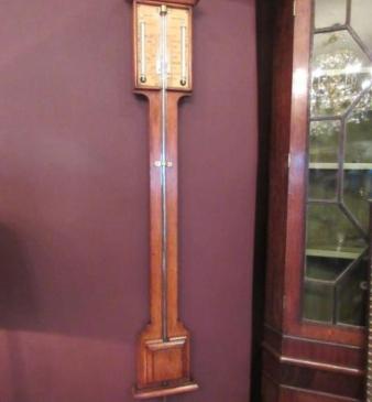 Antique Oak Country House Stick Barometer