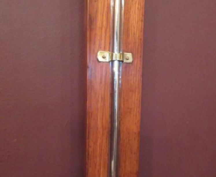Antique Oak Country House Stick Barometer - Image 4