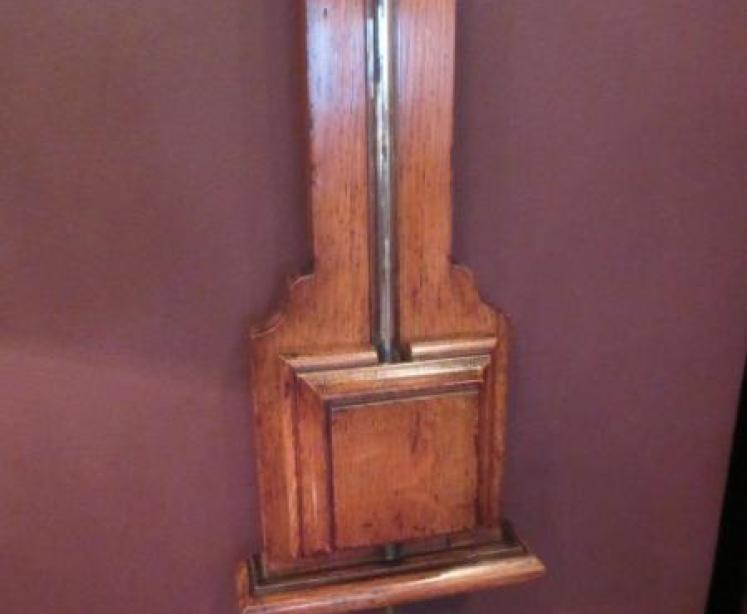 Antique Oak Country House Stick Barometer - Image 5