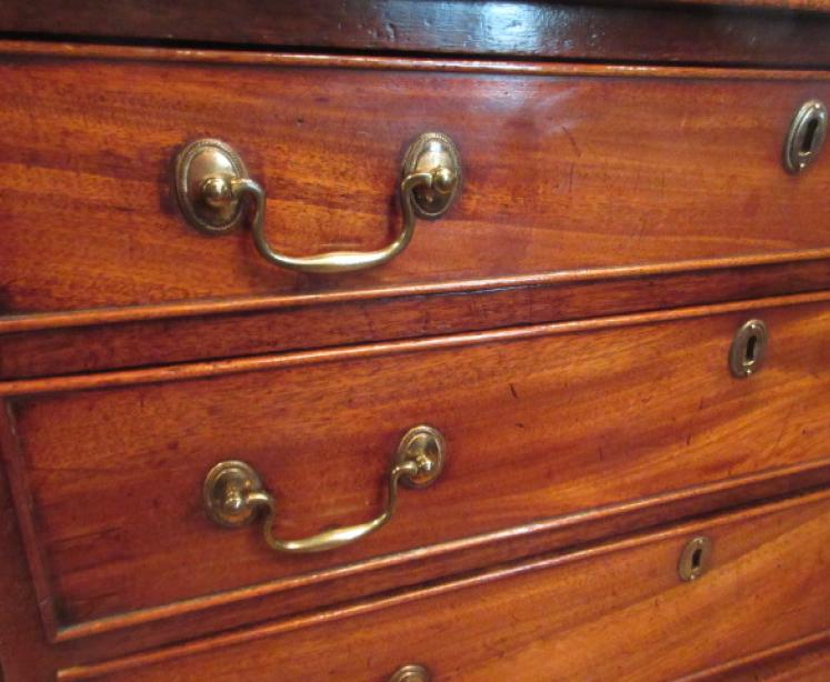 Small George III Period Figured Mahogany Chest - Image 4