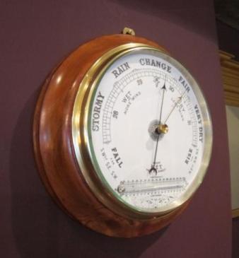 Superb Victorian Large Polished Walnut Barometer