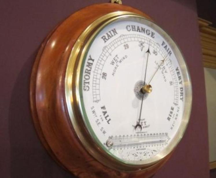 Superb Victorian Large Polished Walnut Barometer - Image 1